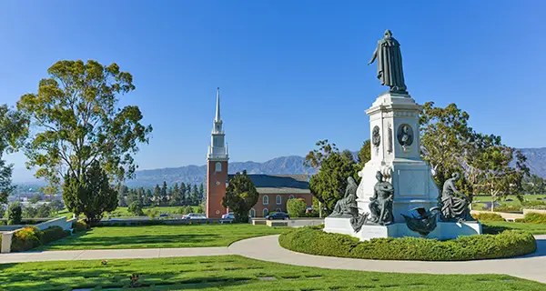 Custom bronze headstones at Forest Lawn Memorial Park Hollywood Hills.