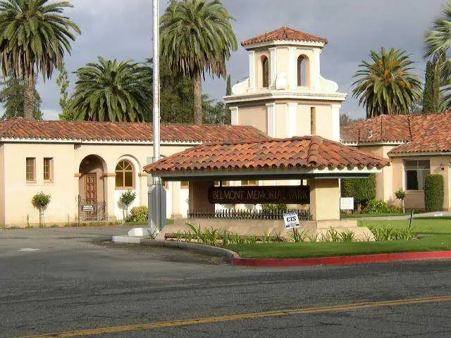 Entrance of Belmont Memorial Park in Fresno, CA, a peaceful cemetery serving families with dignity and care.