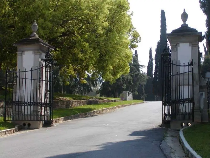 The elegant entrance gates of Hillside Memorial Park provide a serene and dignified setting for families honoring their loved ones.