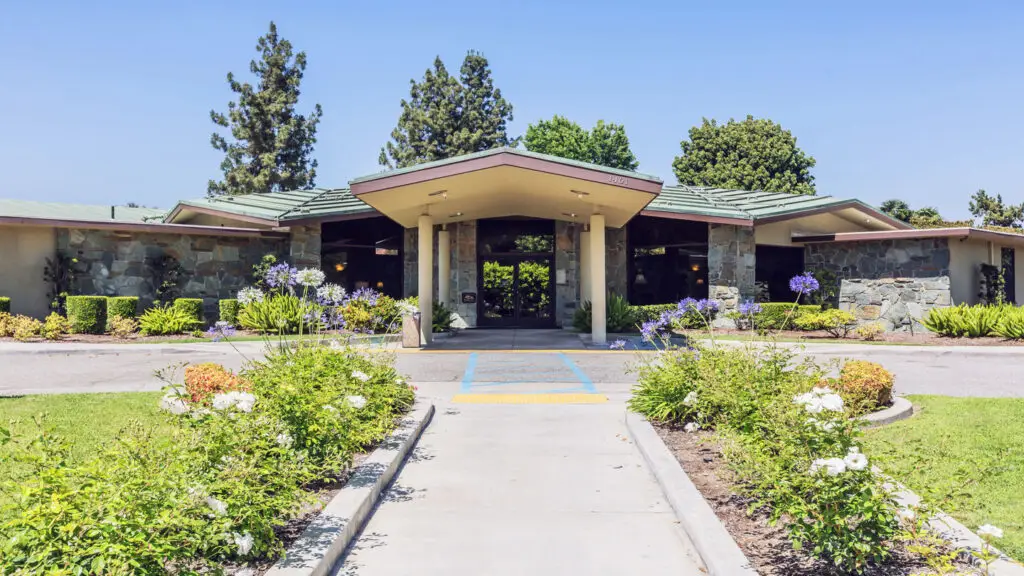 The funeral chapel at Oakdale Mortuary & Memorial Park in Glendora, CA. A peaceful setting for memorial services and remembrance.