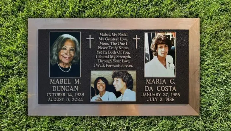 bronze-headstone-with-photo-portraits-custom-memorial-design